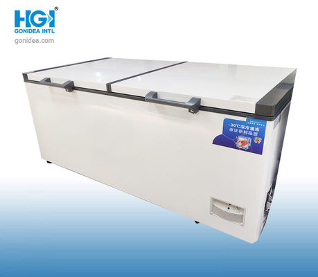 Surgélateur commercial de coffre de porte à deux battants du marché de dîner de 548 litres grand